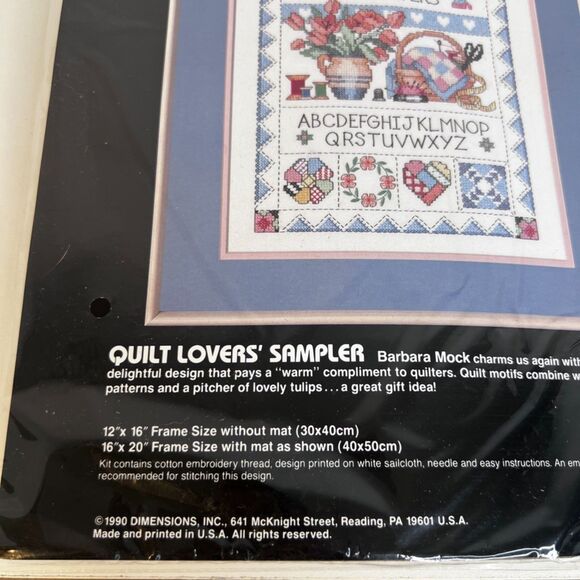 Dimensions Stamped Cross Stitch Kit NEW-Quilters Make Warm Comforters-VTG Craft - Picture 2 of 6